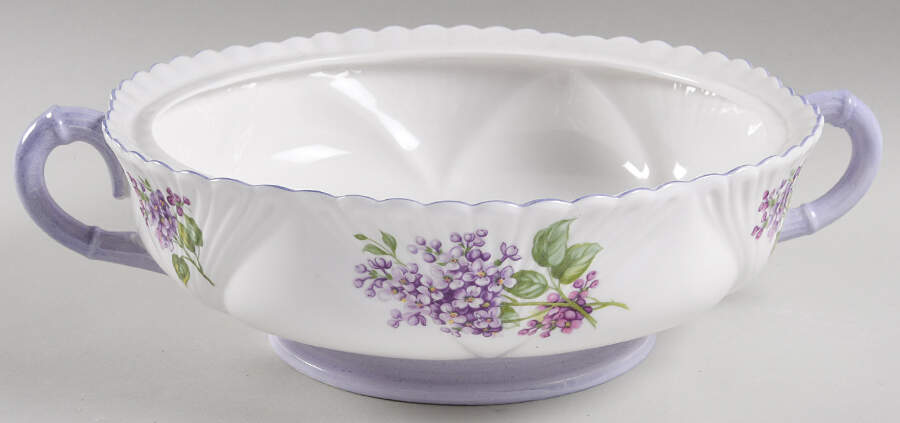 Lilac Time Round Vegetable No Lid by Shelley-1