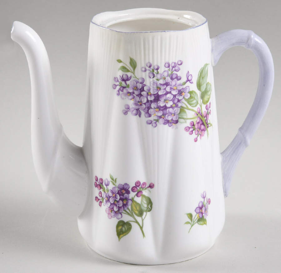 Lilac Time Mini Coffee Pot No Lid by Shelley-1