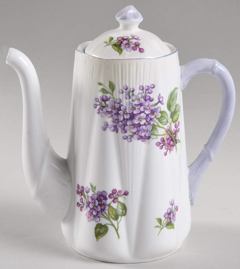 Lilac Time Mini Coffee Pot & Lid by Shelley-1