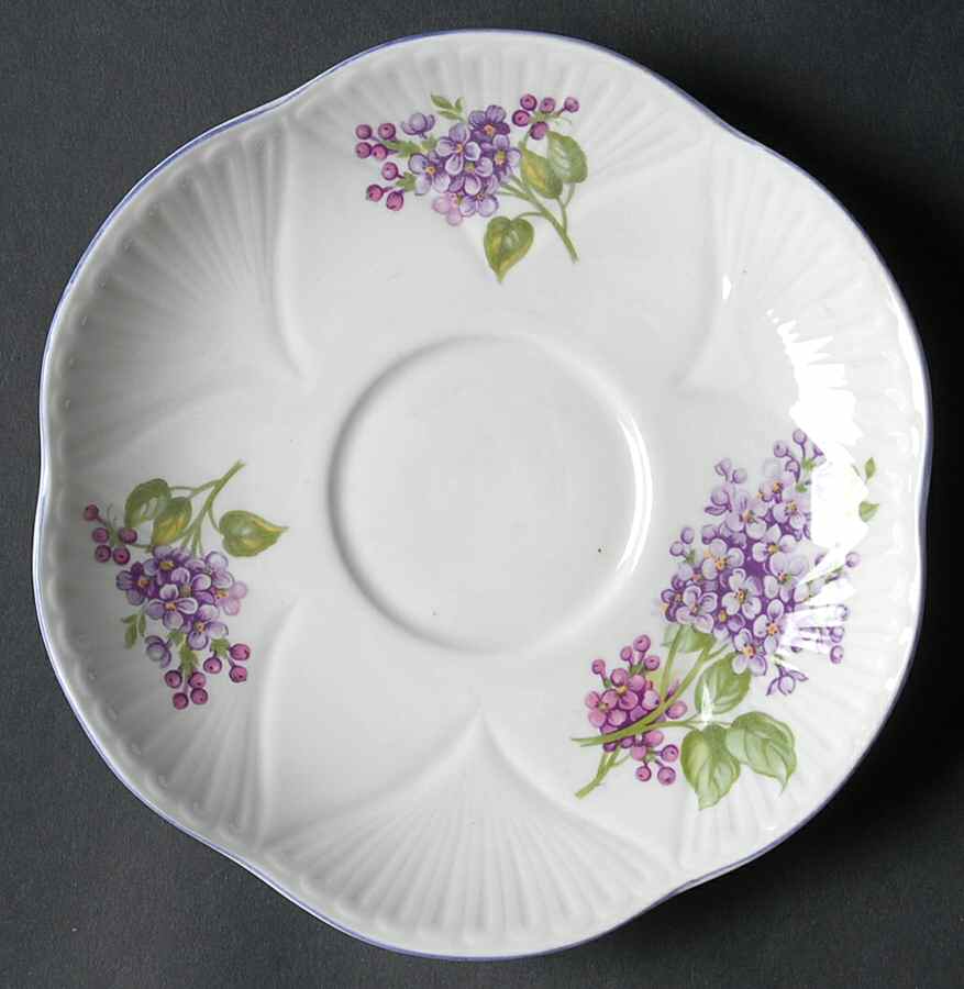 Lilac Time Saucer for Cream Soup Bowl by Shelley-1