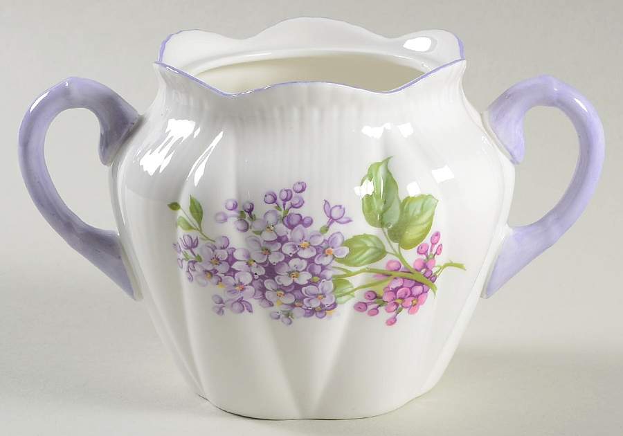 Lilac Time Sugar Bowl No Lid by Shelley-1