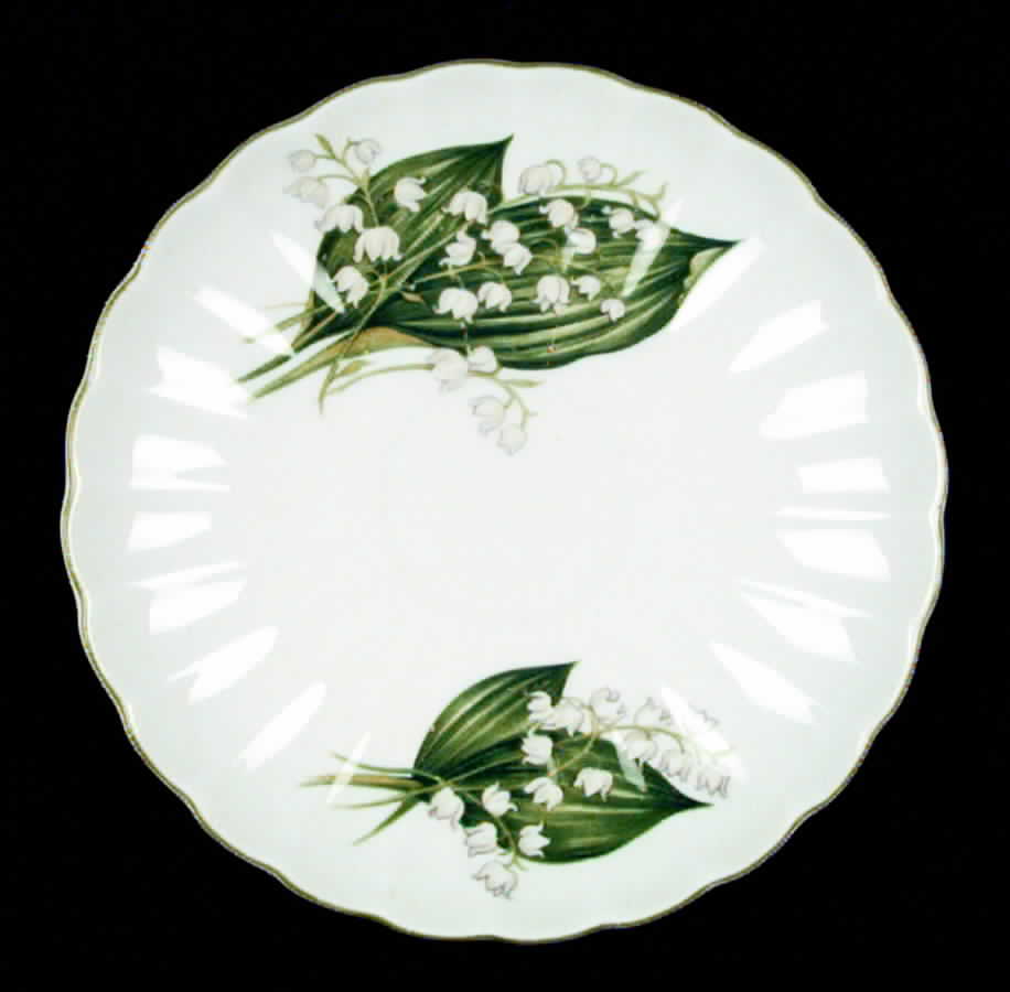 Lily of the Valley (#13822, Ribbed) Saucer by Shelley-1