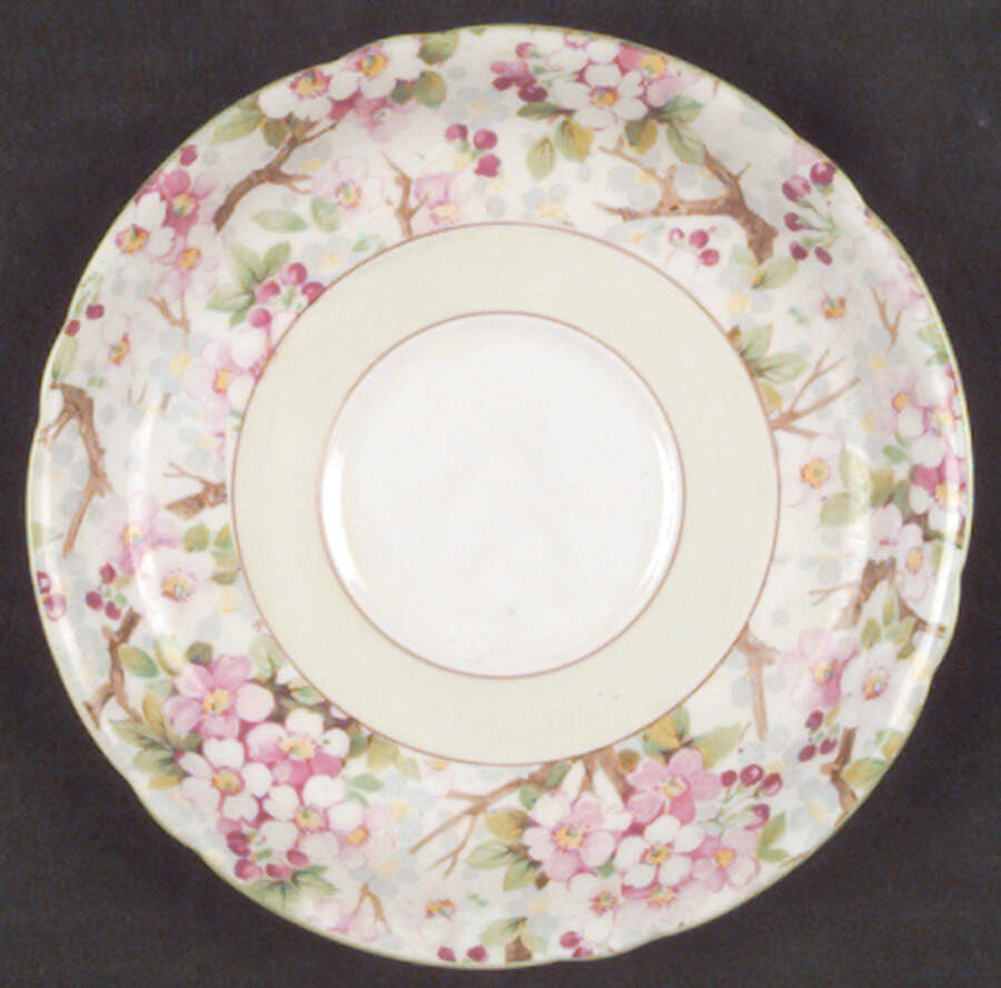 Maytime (Green Trim) Saucer by Shelley-1
