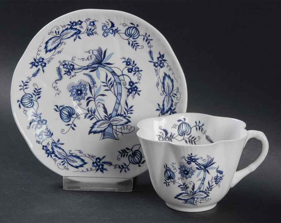 Meissenette Flat Cup & Saucer Set by Shelley-1