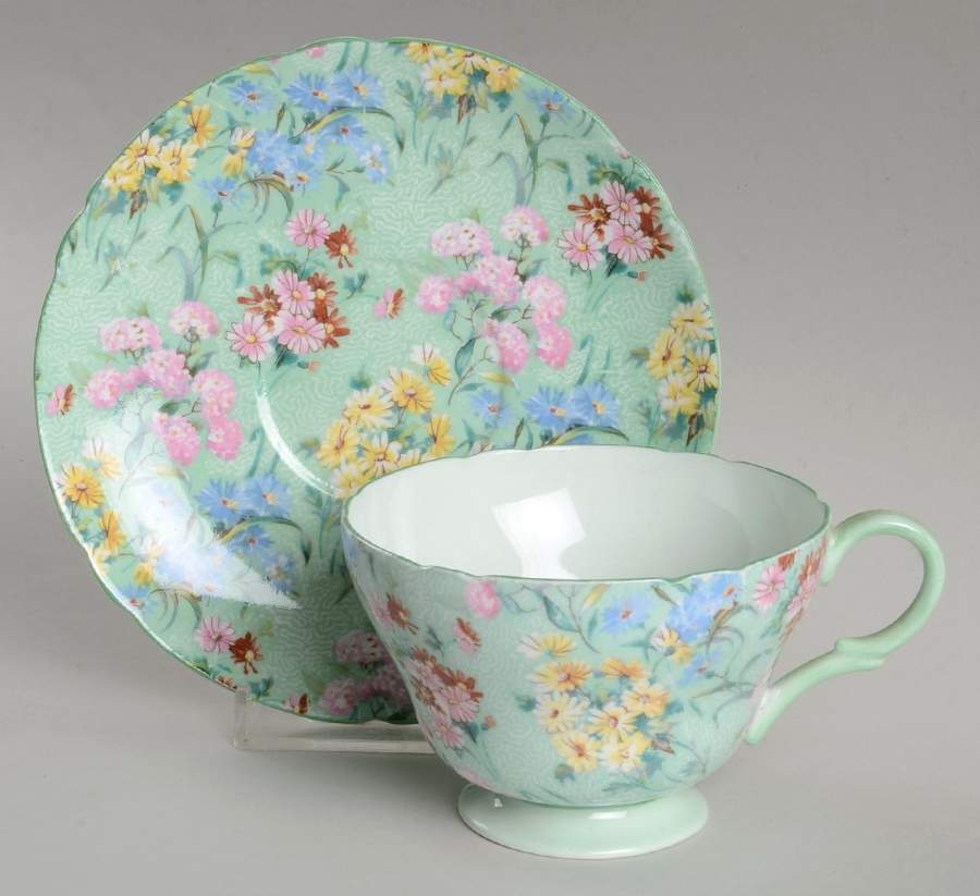 Melody (Gainsborough) Footed Cup & Saucer Set by Shelley-1