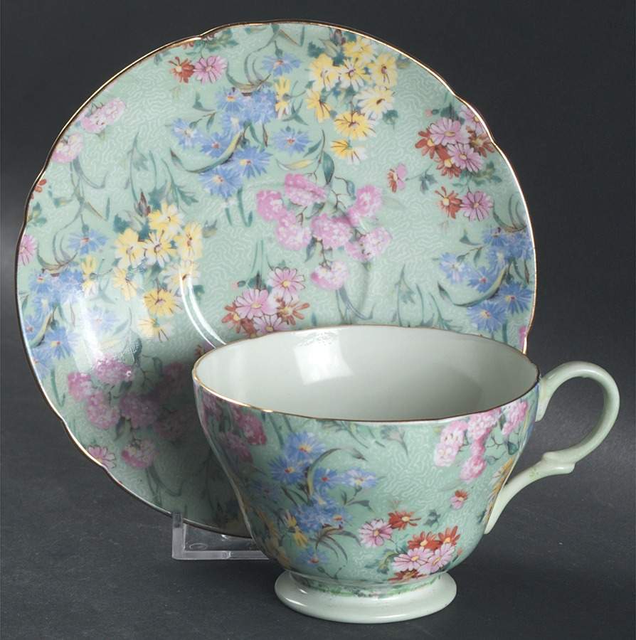 Melody (Perth) Footed Cup & Saucer Set by Shelley-1