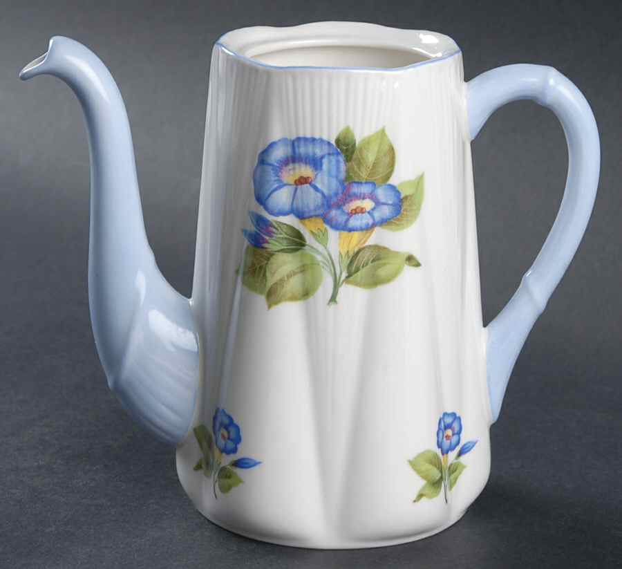 Morning Glory Mini Coffee Pot No Lid by Shelley-1