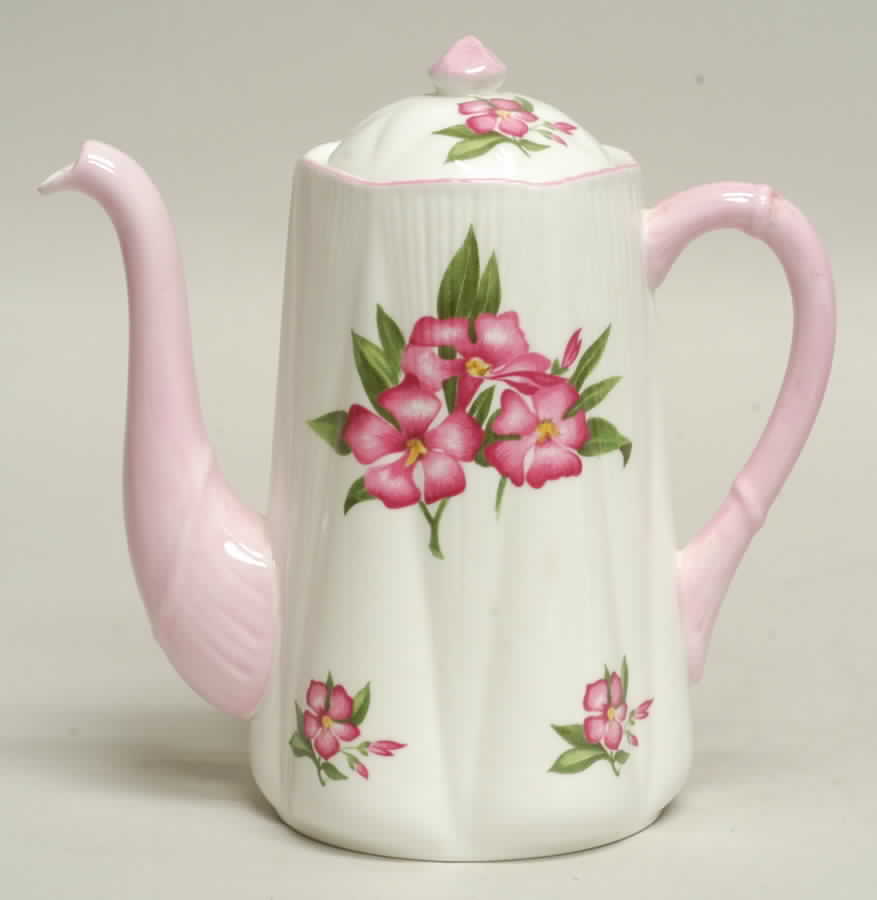 Oleander Mini Coffee Pot & Lid by Shelley-1