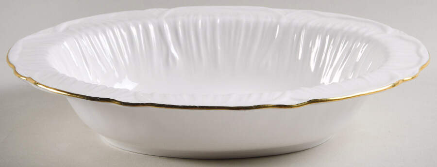 Oleander (Gold Trim) 9" Oval Vegetable Bowl by Shelley-1