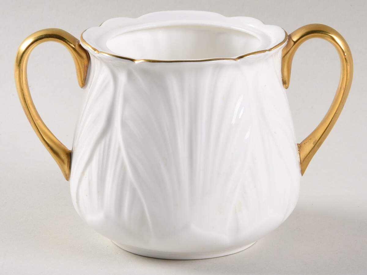Oleander (Gold Trim) Sugar Bowl No Lid by Shelley-1