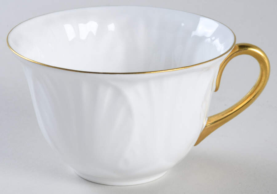 Oleander (Gold Trim) Flat Cup by Shelley-1