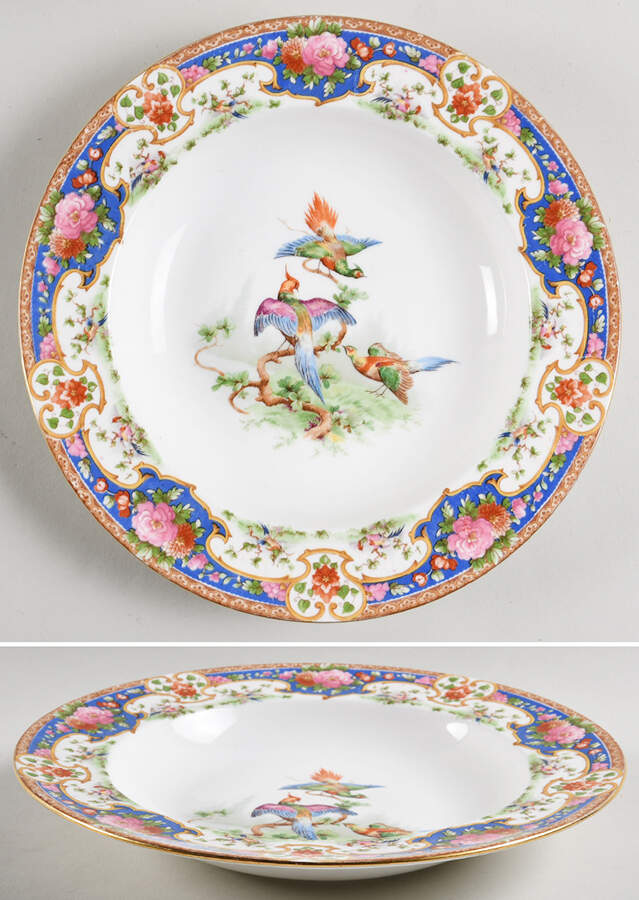 Old Sevres Large Rim Soup Bowl by Shelley-1