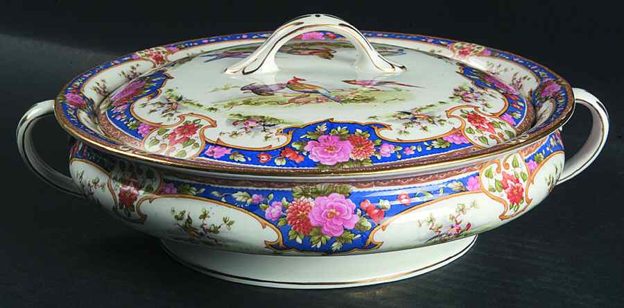 Old Sevres Round Covered Vegetable by Shelley-1