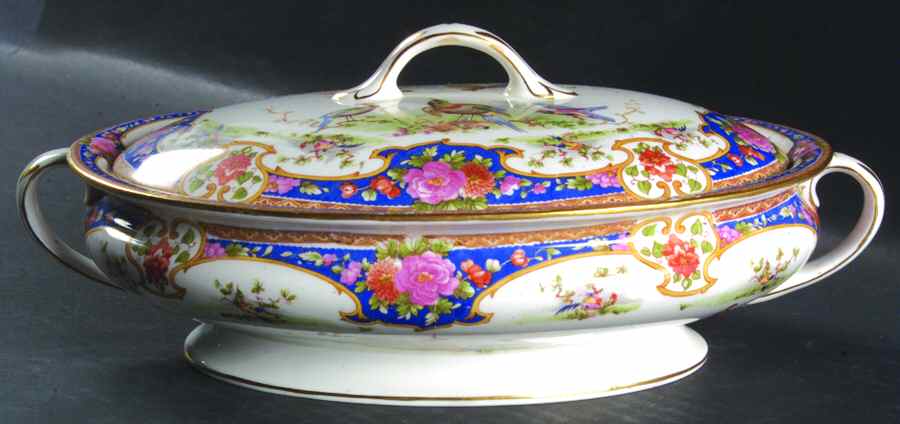 Old Sevres Oval Covered Vegetable by Shelley-1