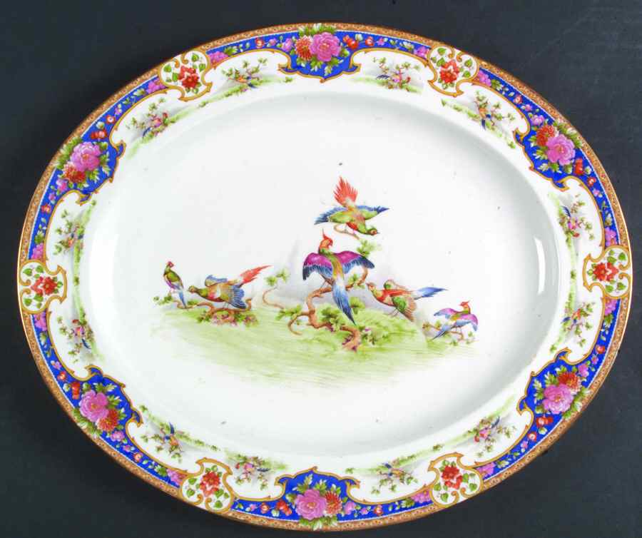 Old Sevres 14" Oval Serving Platter by Shelley-1