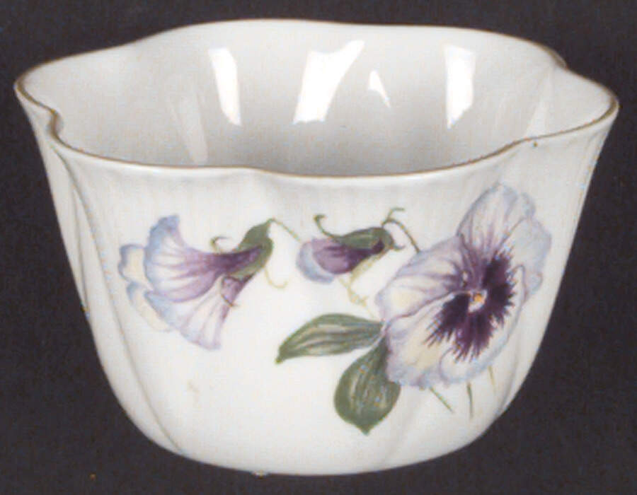 Pansy (Dainty Shape) Open Sugar Bowl by Shelley-1