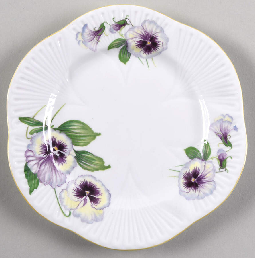 Pansy (Dainty Shape) Dessert/Pie Plate by Shelley-1