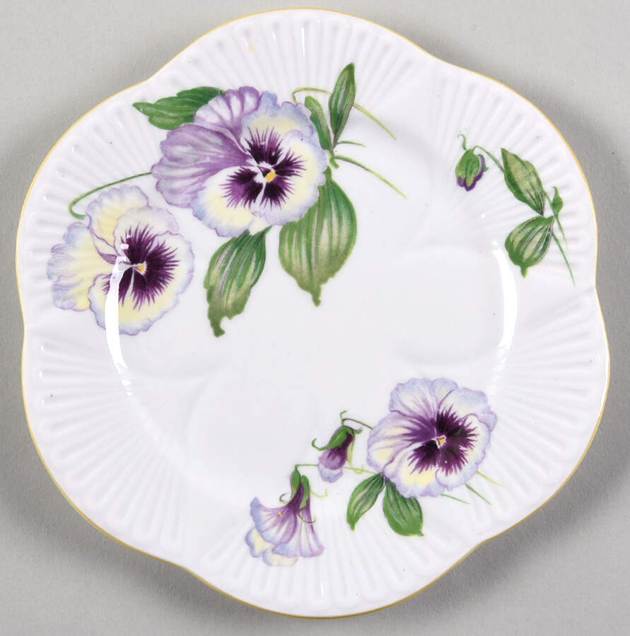 Pansy (Dainty Shape) Bread & Butter Plate by Shelley-1