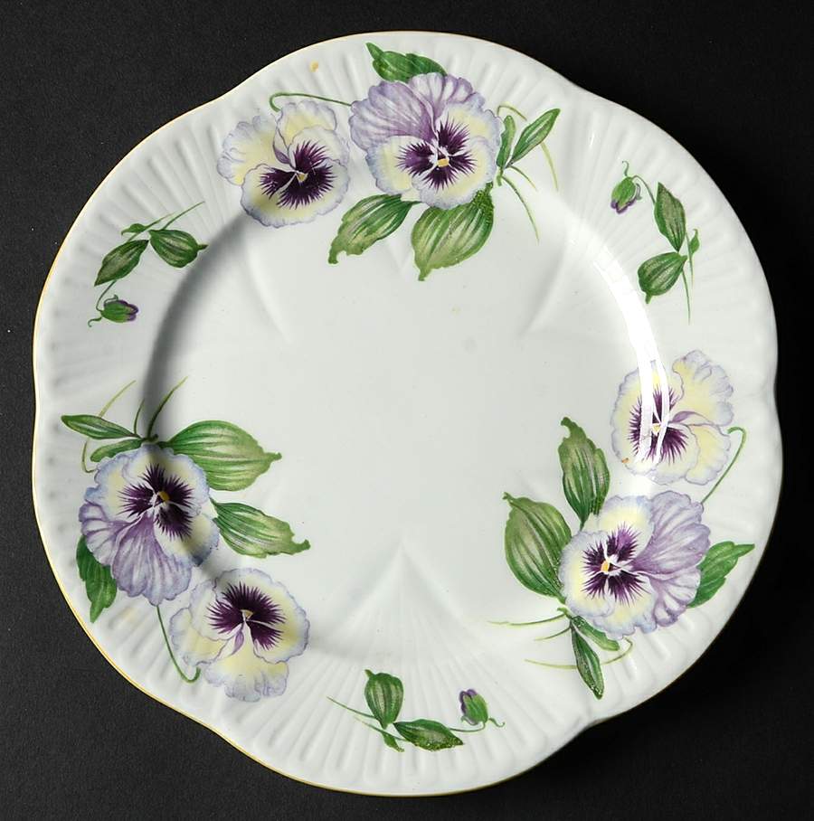 Pansy (Dainty Shape) Salad Plate by Shelley-1