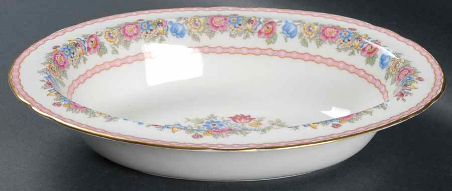 Pompadour 9" Oval Vegetable Bowl by Shelley-1