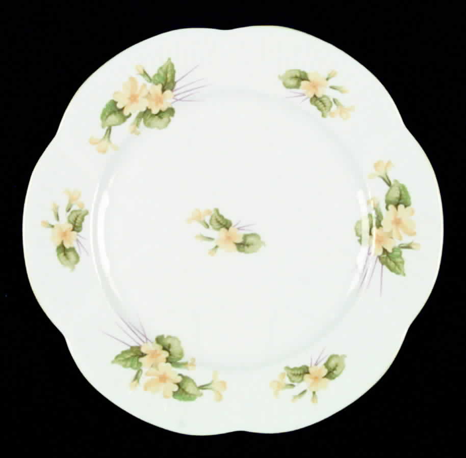 Primrose (Dainty Shape, Green Trim) Salad Plate by Shelley-1