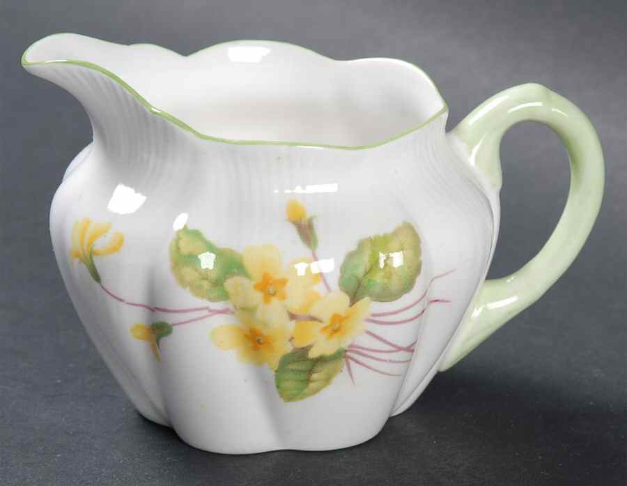 Primrose (Ribbed, Flutedshape) Mini Creamer by Shelley-1