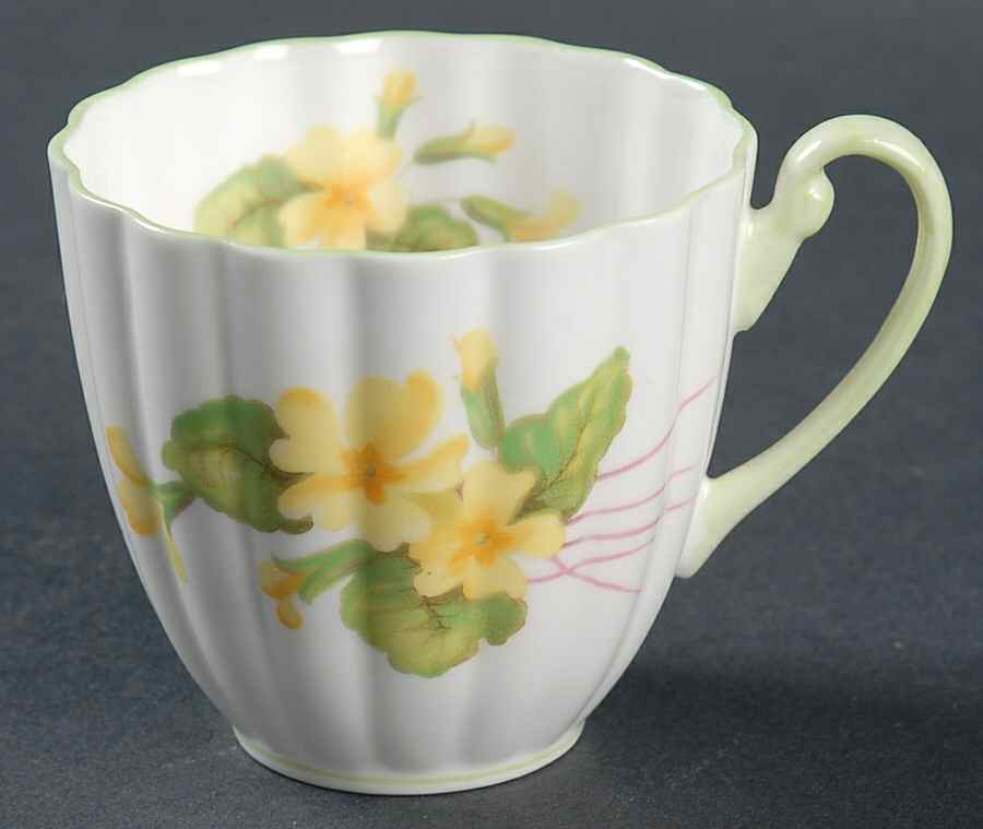 Primrose (Ribbed, Flutedshape) Flat Demitasse Cup by Shelley-1