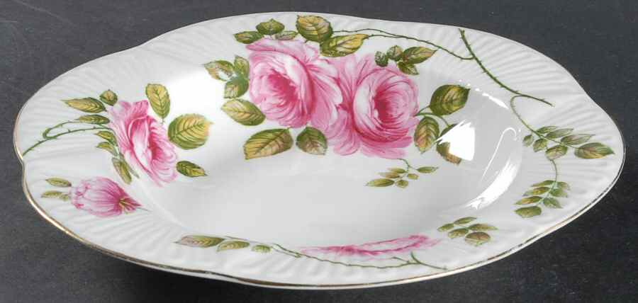 Rambler Rose (Dainty) Rim Soup Bowl by Shelley-1