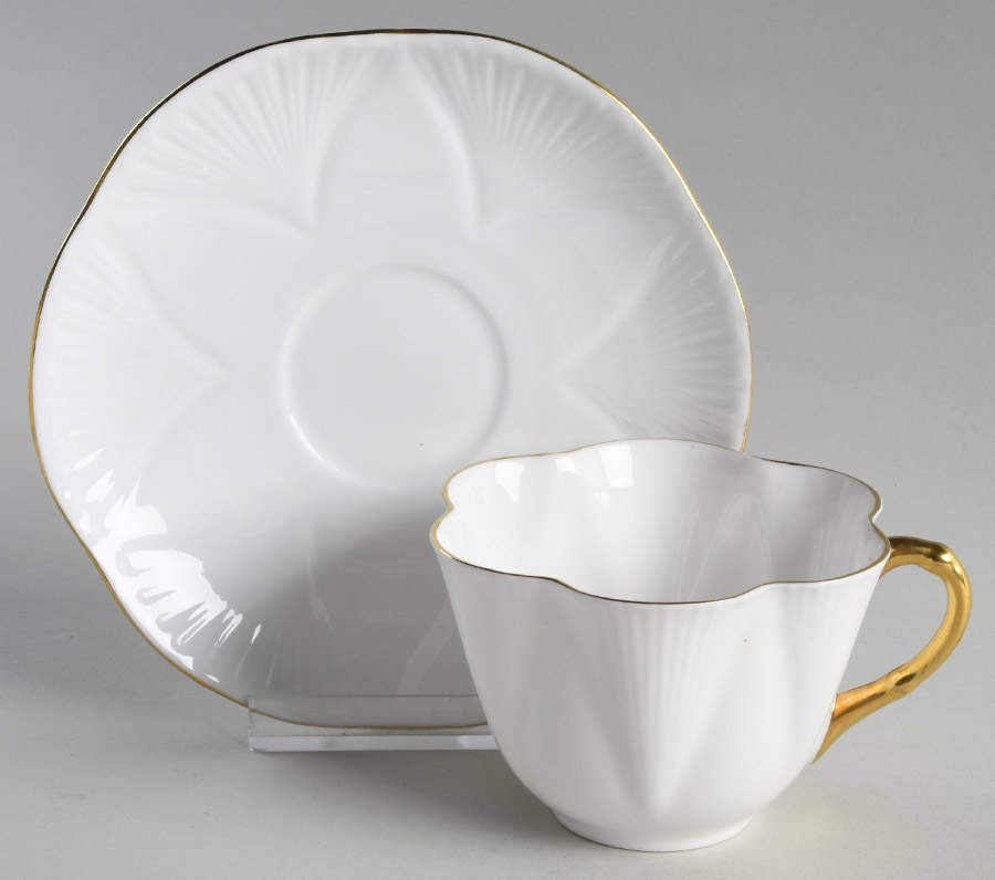 Regency Flat Cup & Saucer Set by Shelley-1