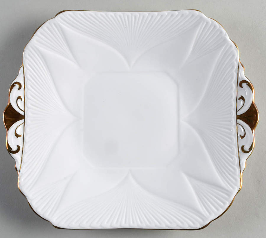 Regency Square Handled Cake Plate by Shelley-1