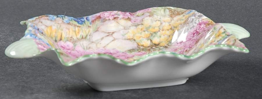 Rock Garden (Green Trim) 5" Square Sweet Meat by Shelley-1