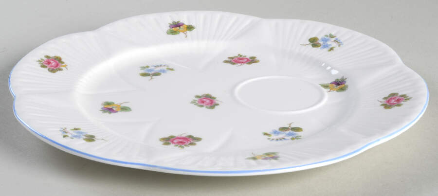 Rose, Pansy, Forget Me Not Snack Plate by Shelley-1