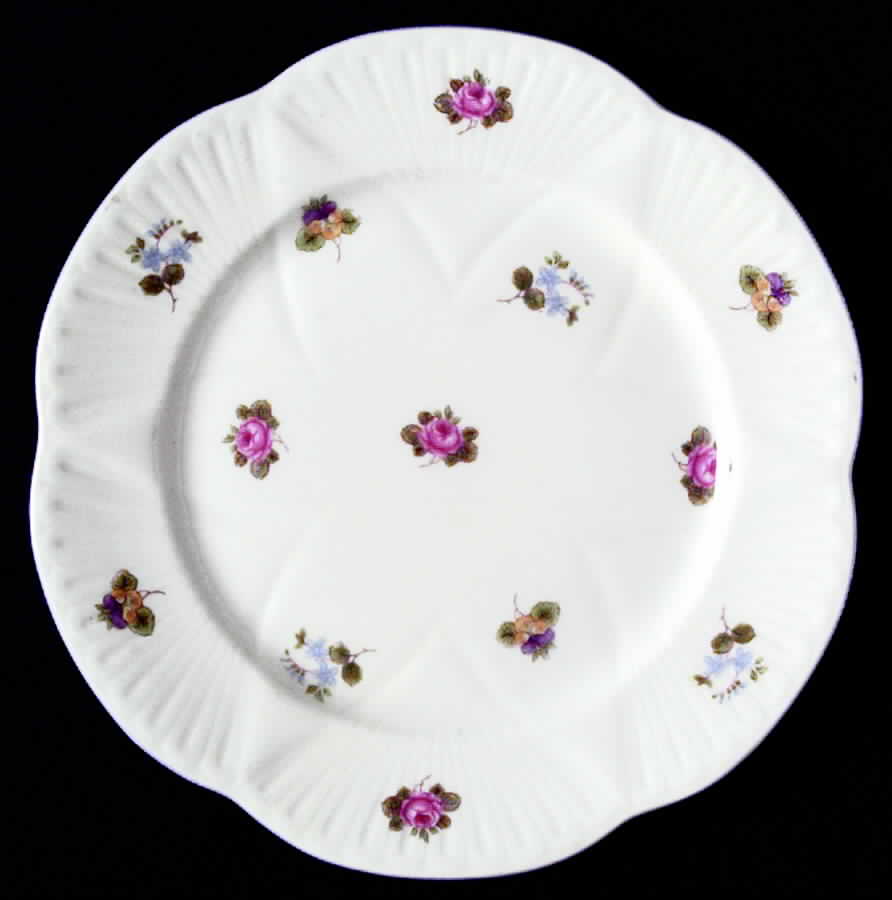 Rose, Pansy, Forget Me Not Salad Plate by Shelley-1