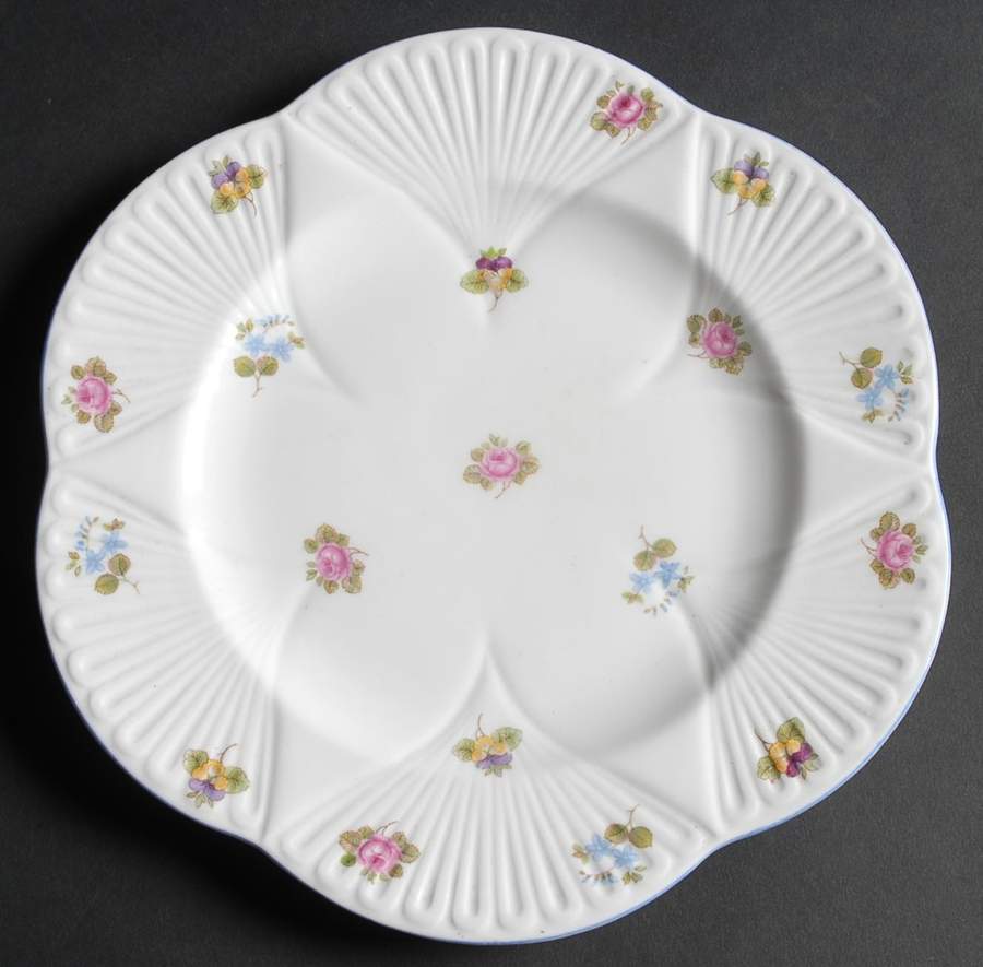 Rose, Pansy, Forget Me Not Luncheon Plate by Shelley-1