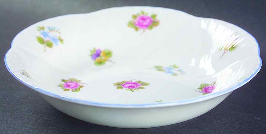 Rose, Pansy, Forget Me Not Fruit/Dessert (Sauce) Bowl by Shelley-1