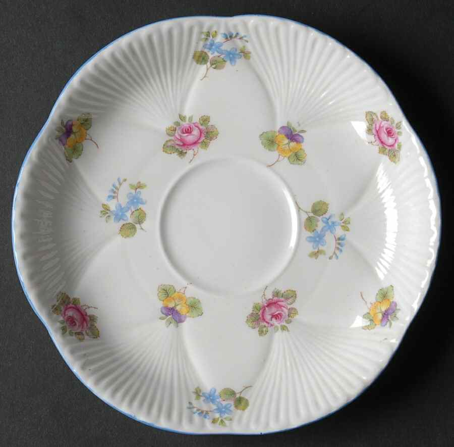 Rose, Pansy, Forget Me Not Saucer by Shelley-1