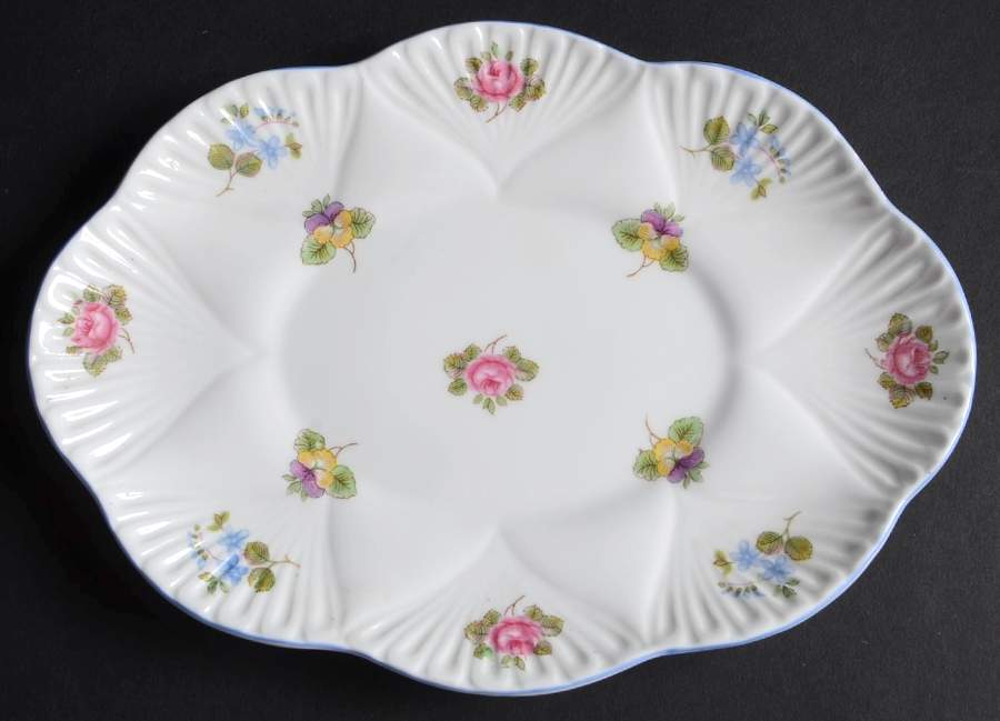 Rose, Pansy, Forget Me Not Underplate for Gravy Boat by Shelley-1
