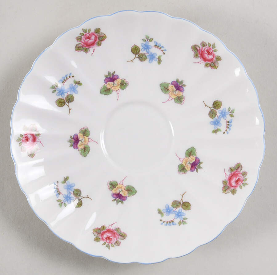 Rose, Pansy, Forget Me Not Saucer by Shelley-1