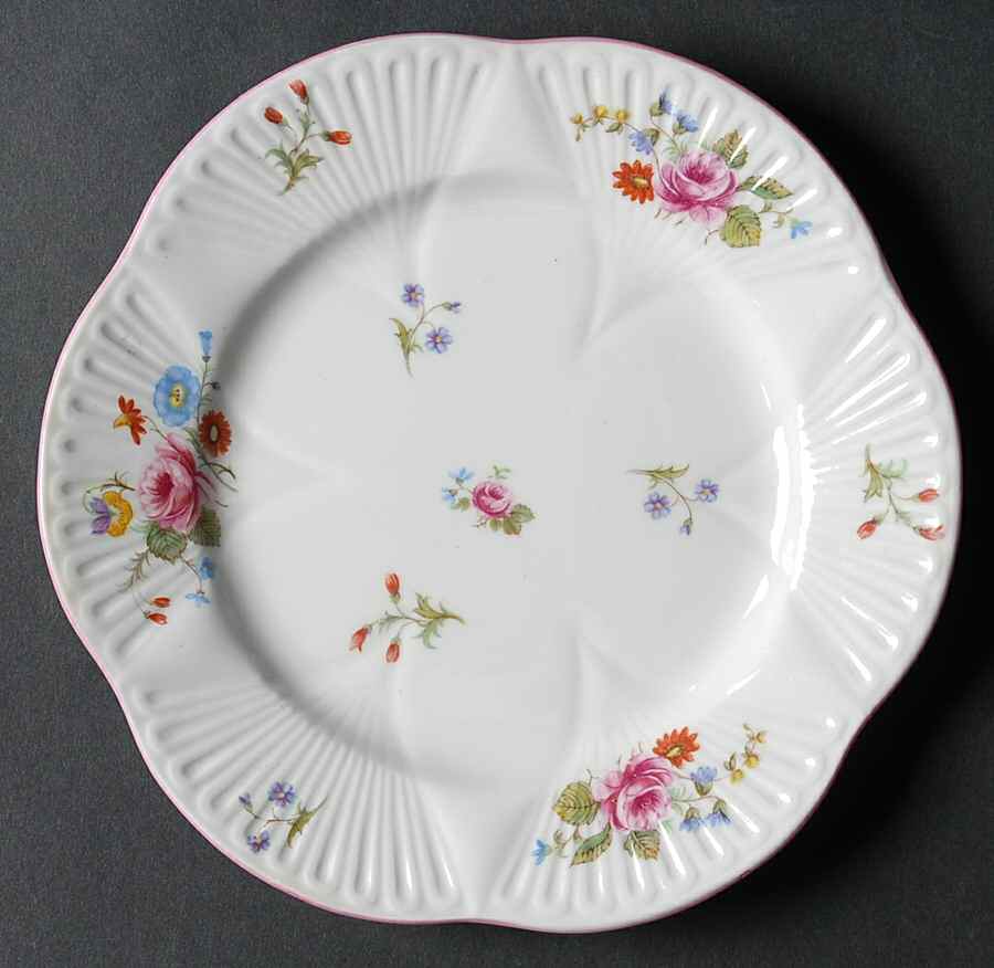 Rose & Red Daisy (Dainty) Dessert/Pie Plate by Shelley-1