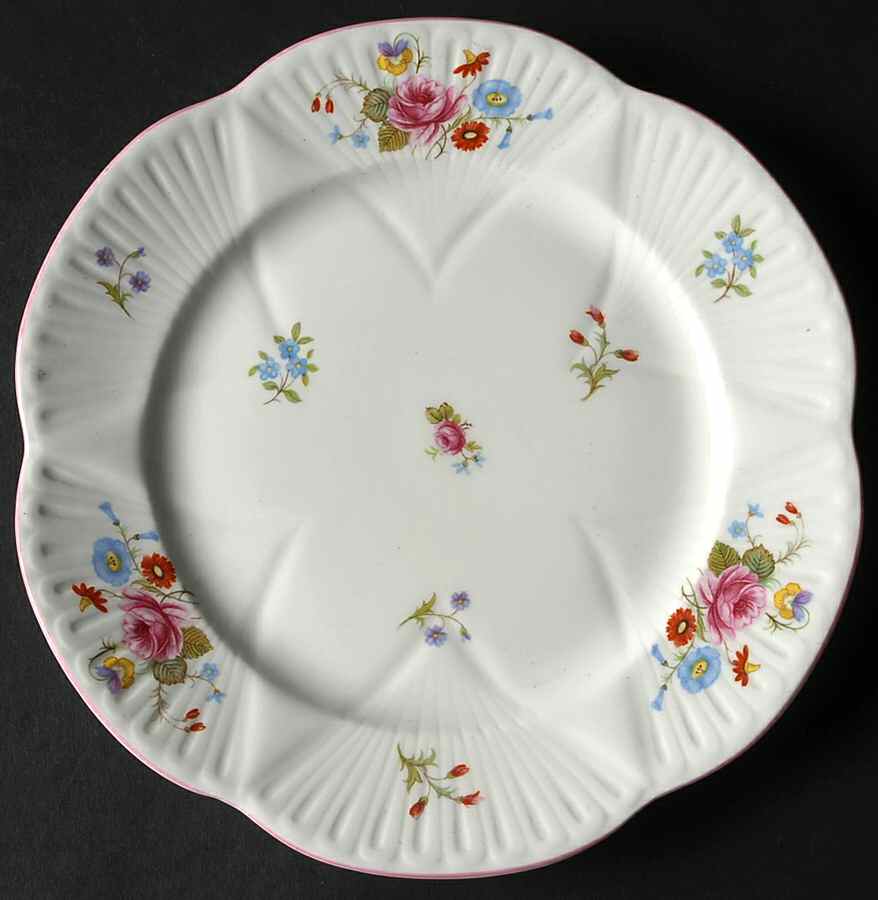 Rose & Red Daisy (Dainty) Salad Plate by Shelley-1