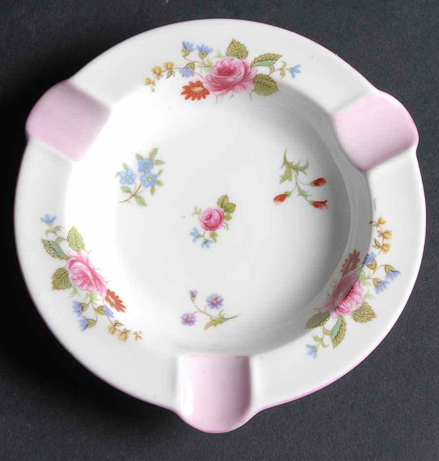 Rose & Red Daisy (Fluted) Small Ashtray by Shelley-1