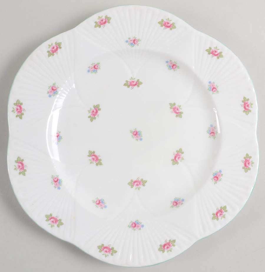 Rosebud (Dainty Shape) Dinner Plate by Shelley-1