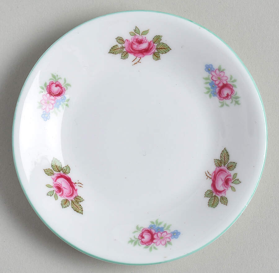 Rosebud (Dainty Shape) Butter Pat by Shelley-1