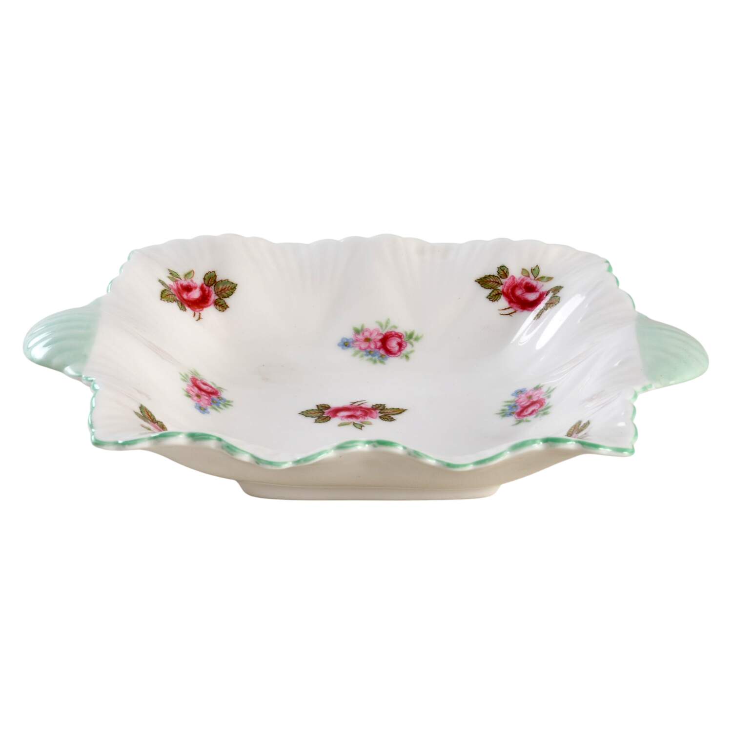 Rosebud (Dainty Shape) 5" Square Sweet Meat by Shelley-1