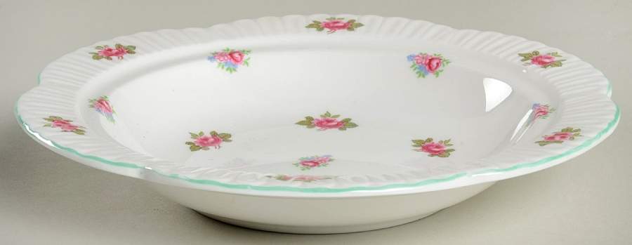 Rosebud (Dainty Shape) Round Butter No Lid by Shelley-1