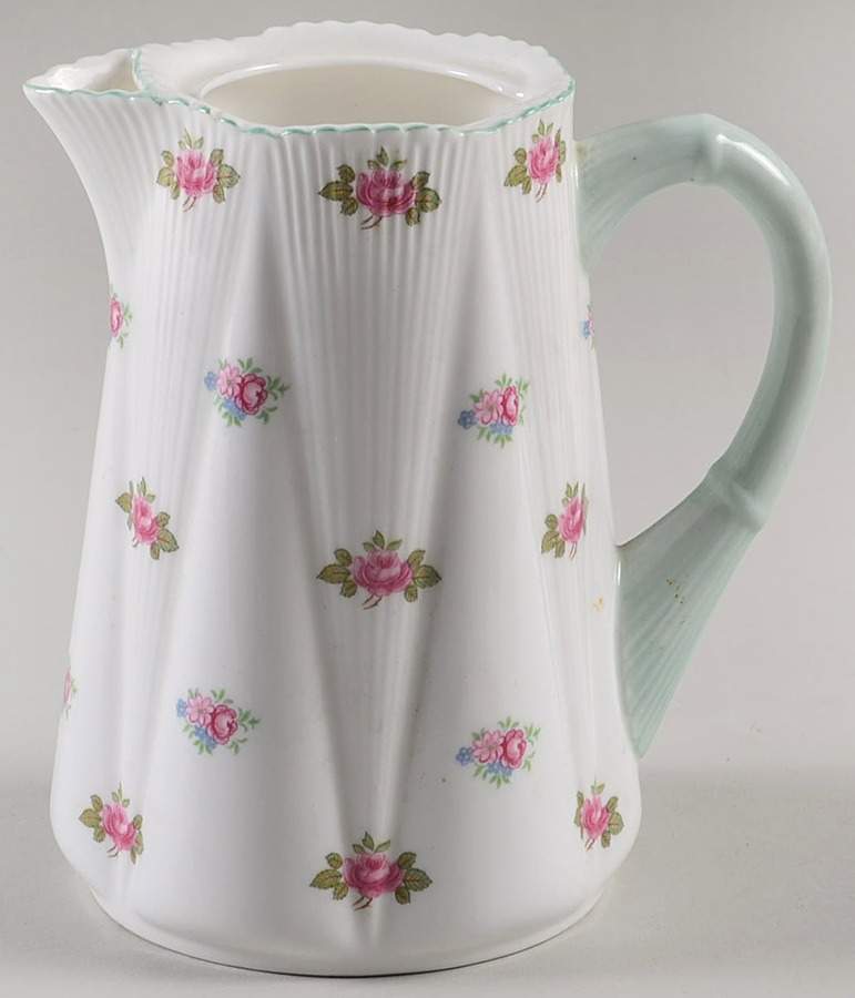 Rosebud (Dainty Shape) Hot Water Jug No Lid by Shelley-1