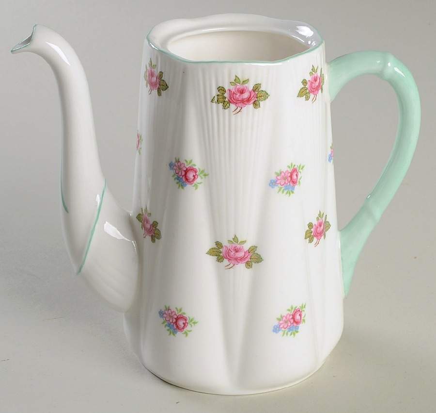 Rosebud (Dainty Shape) Individual Coffee Pot No Lid by Shelley-1