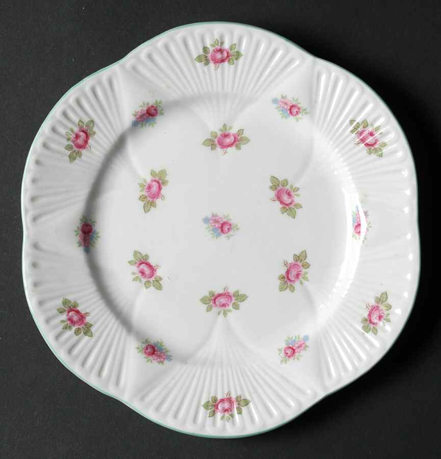 Rosebud (Dainty Shape) Dessert/Pie Plate by Shelley-1