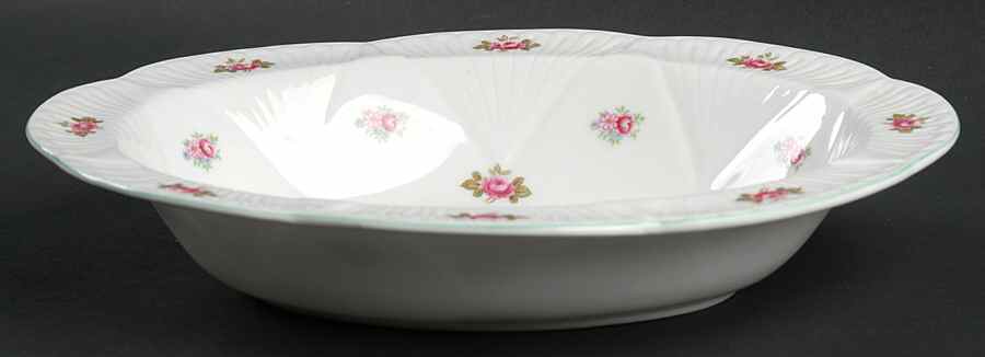 Rosebud (Dainty Shape) 9" Oval Vegetable Bowl by Shelley-1