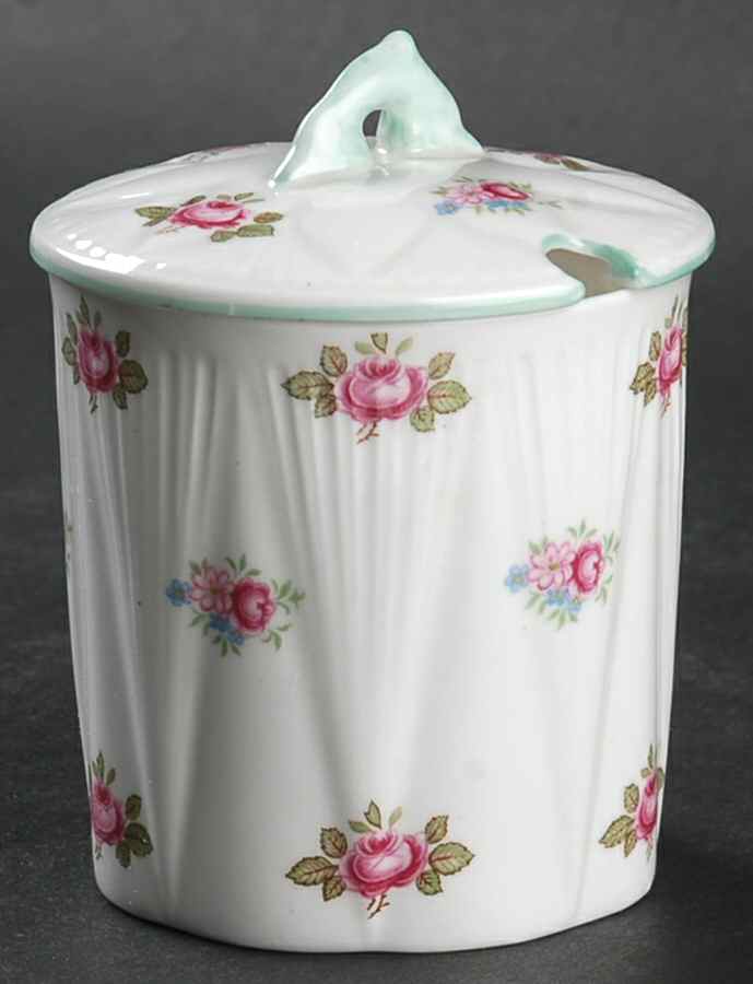 Rosebud (Dainty Shape) Jam/Jelly & Lid by Shelley-1